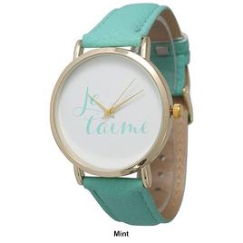 Womens Olivia Pratt Je T’aime Leather Strap Watch - 13444
