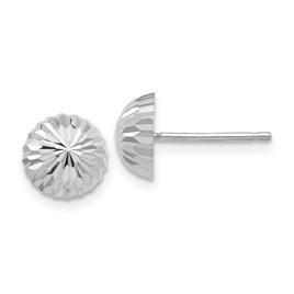 Gold Classics(tm) 14kt. White Gold 8mm Half Ball Post Earrings