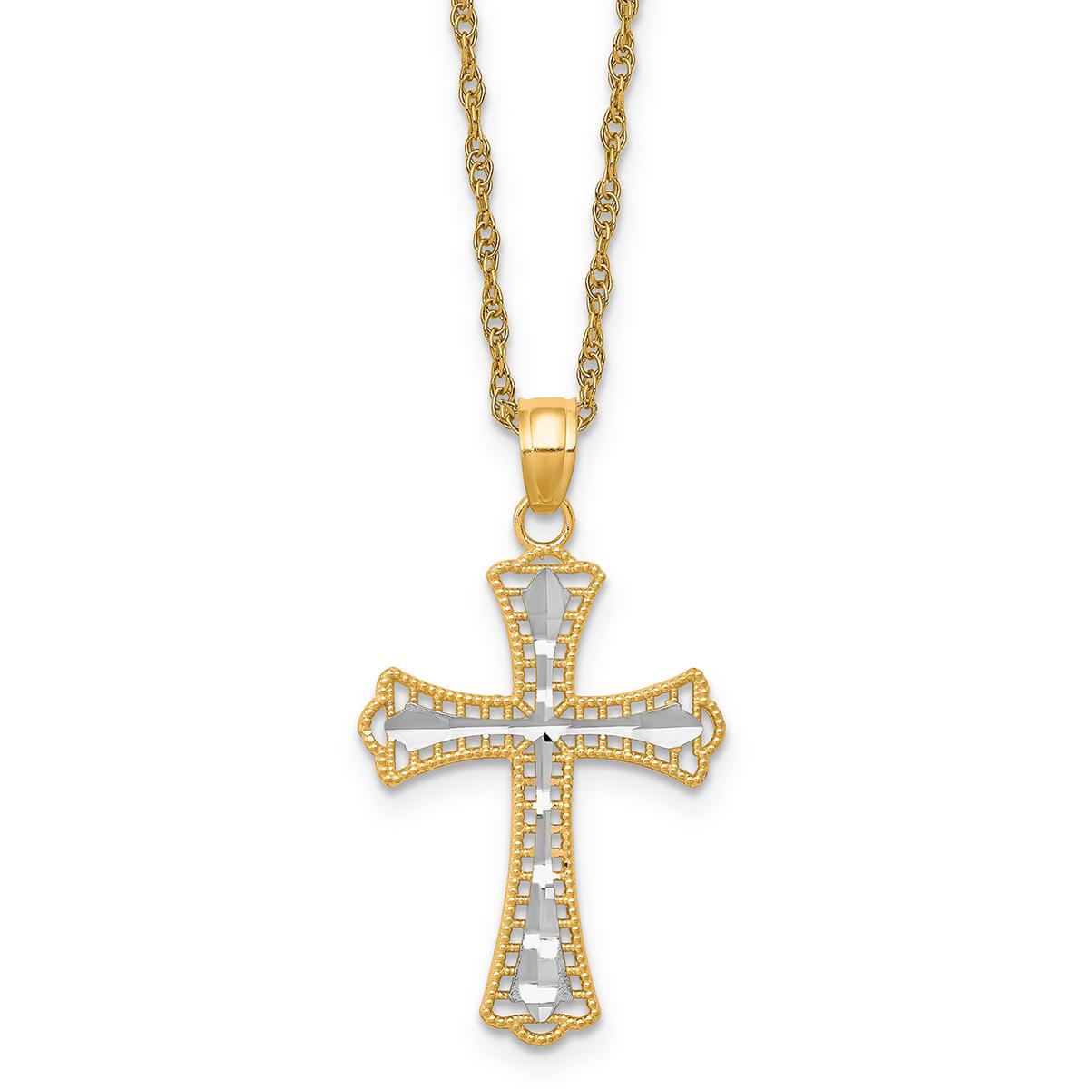 Gold Classics(tm) 10kt. Yellow Gold Cross Pendant Necklace