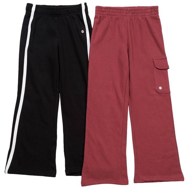Girls (7-16) RBX 2pk. Wide Leg Cargo & Sport Stripe Pants Set