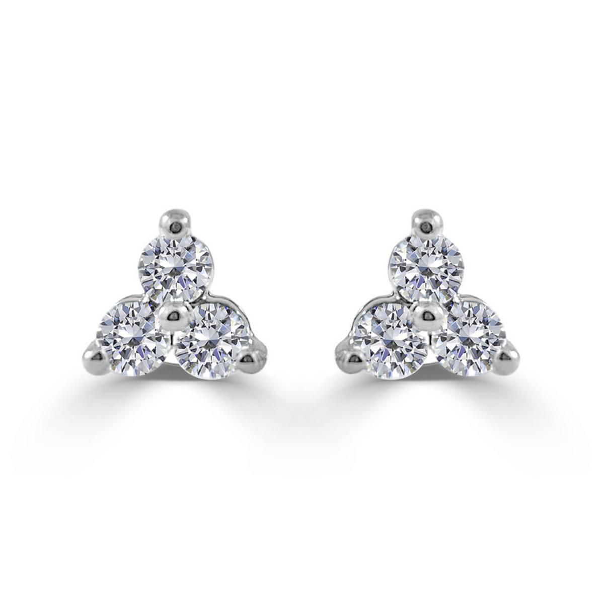 Diamond Classics(tm) 14kt. Diamond Cluster Earrings