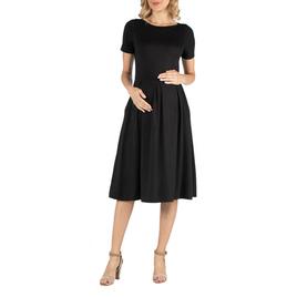 Womens 24/7 Comfort Apparel Maternity Fit & Flare Dress