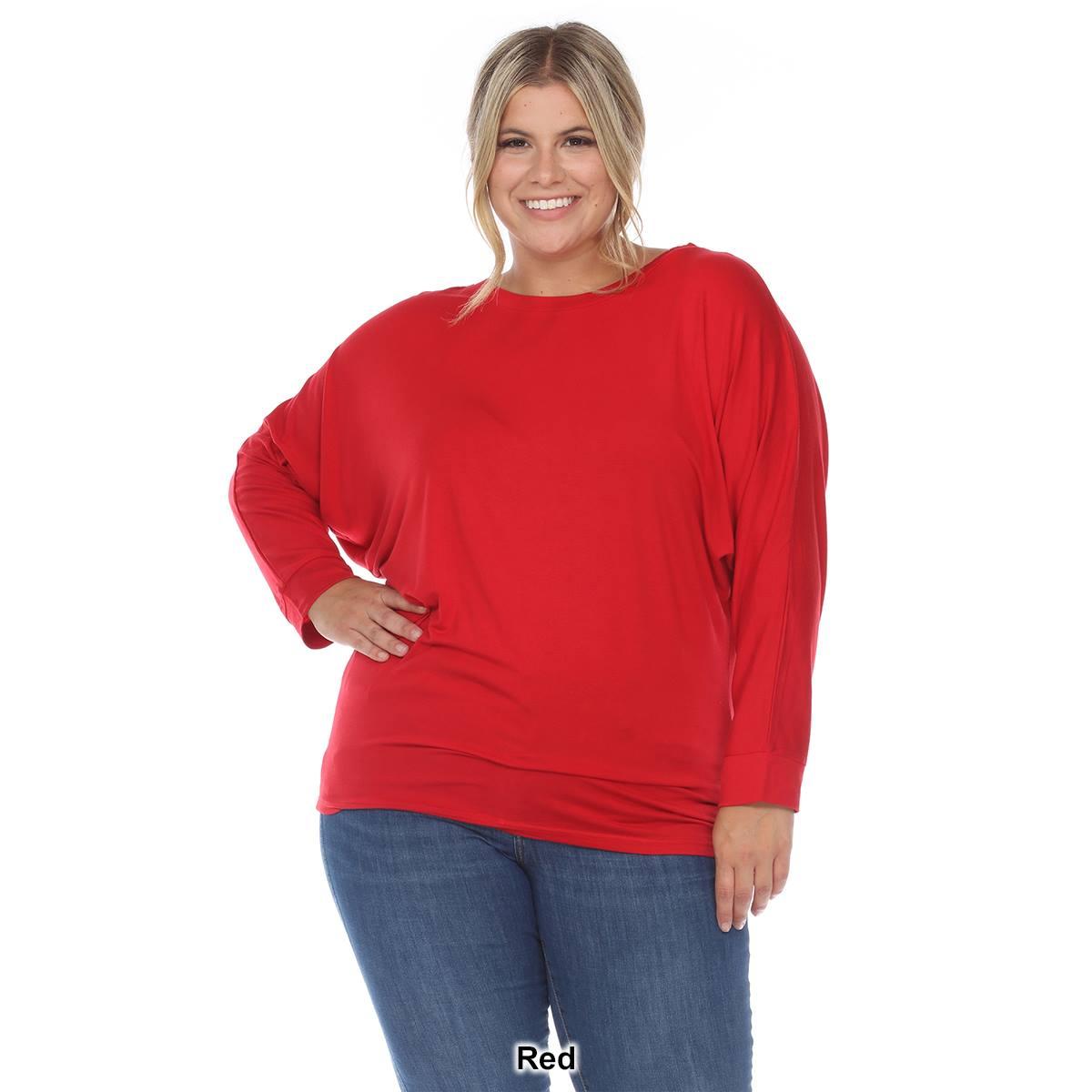 Plus Size White Mark Dolman Sleeve Blouse