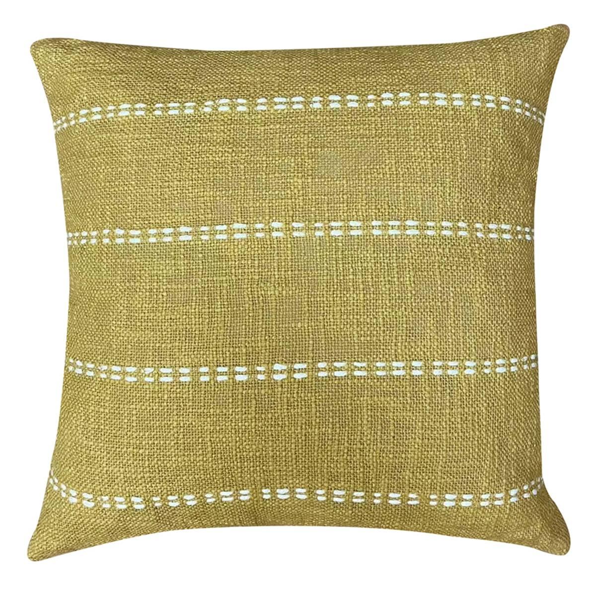 Harper Loft Melba Cotton Wheat Decorative Throw Pillow - 18x18