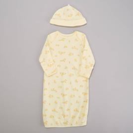 Baby Girl (NB-9M) Little Me(R) Little Ducks Gown & Hat