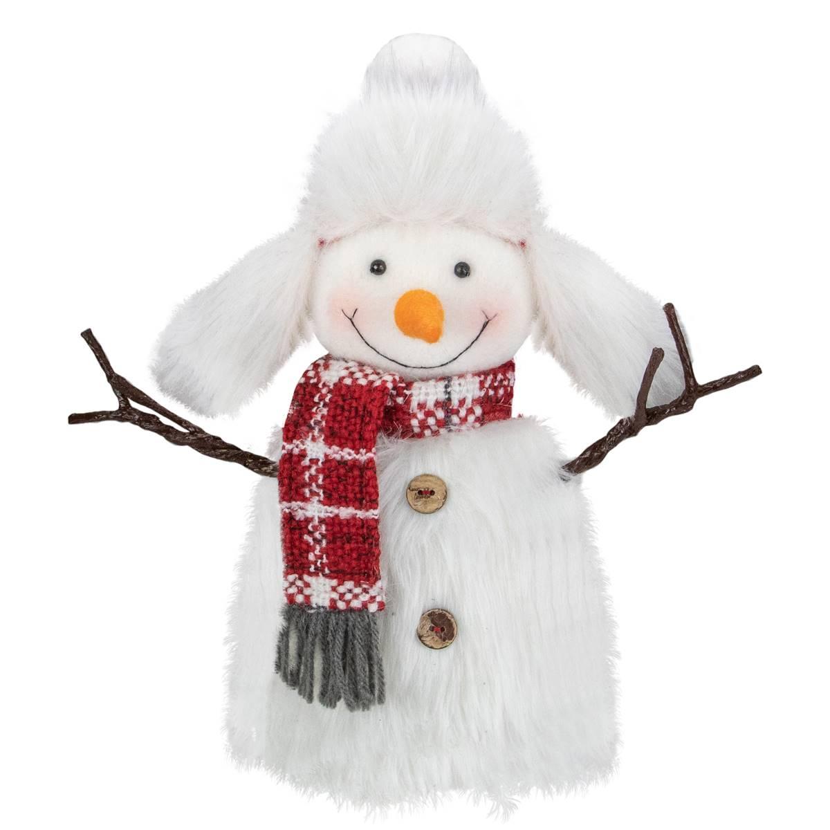 Northlight Seasonal 10in. Snowman in Plaid Christmas Decoration
