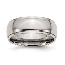 Mens Endless Affection(tm) Engravable Ridged Edge Wedding Band