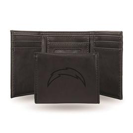 Mens NFL Los Angeles Chargers Faux Leather Trifold Wallet