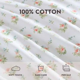 Laura Ashley Roseford 100% Cotton Floral Sheet Set