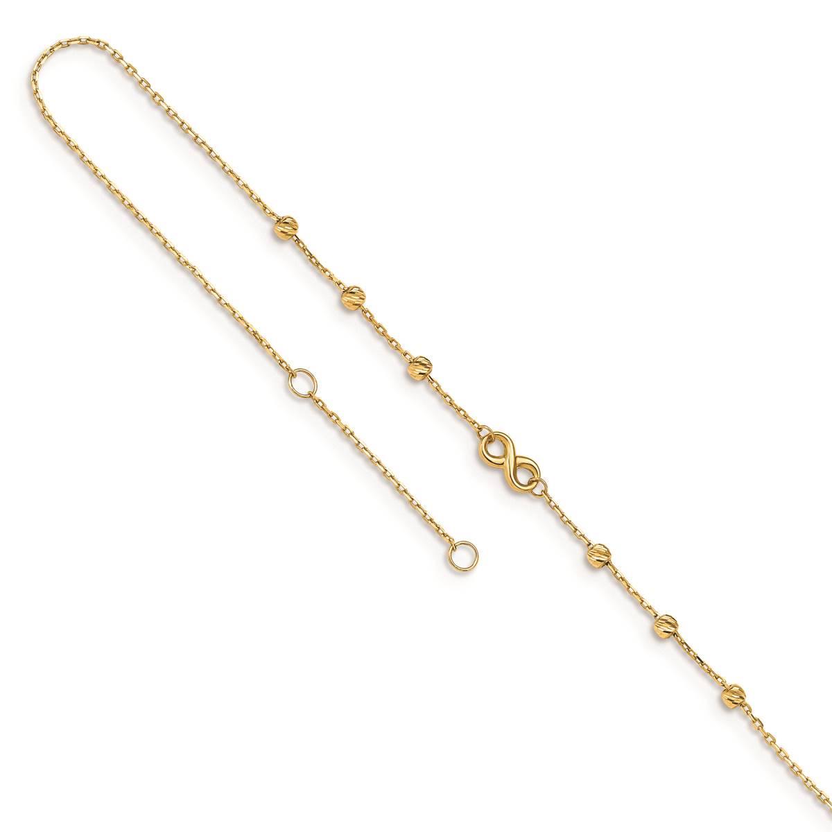 Gold Classics(tm) 14kt. Gold Infinity Symbol 10in. Anklet