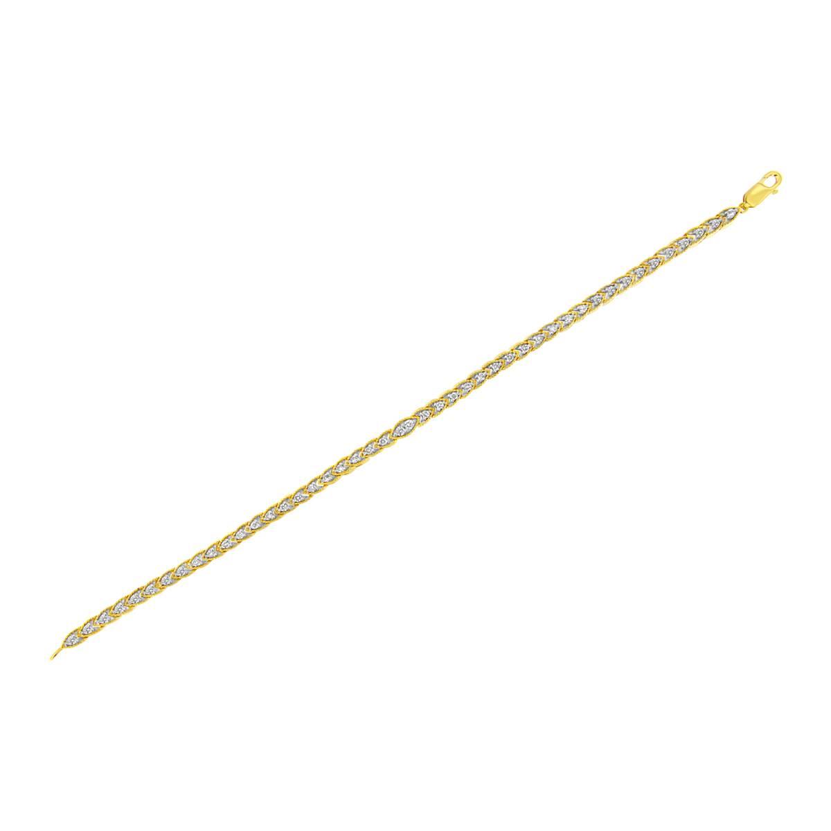 Haus of Brilliance 10kt. Yellow Gold Pear Shape Bracelet