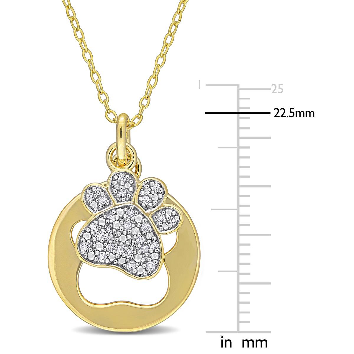Diamond Classics™ Sterling Silver Dog Paw Necklace