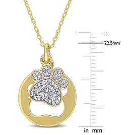 Diamond Classics™ Sterling Silver Dog Paw Necklace