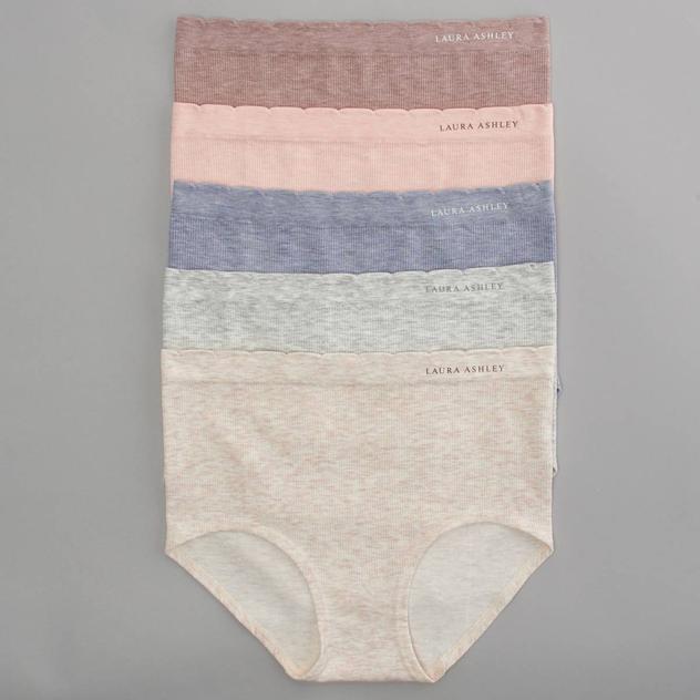 Womens Laura Ashley® 5pk. Rib Brief Panties LS5133-5PKS