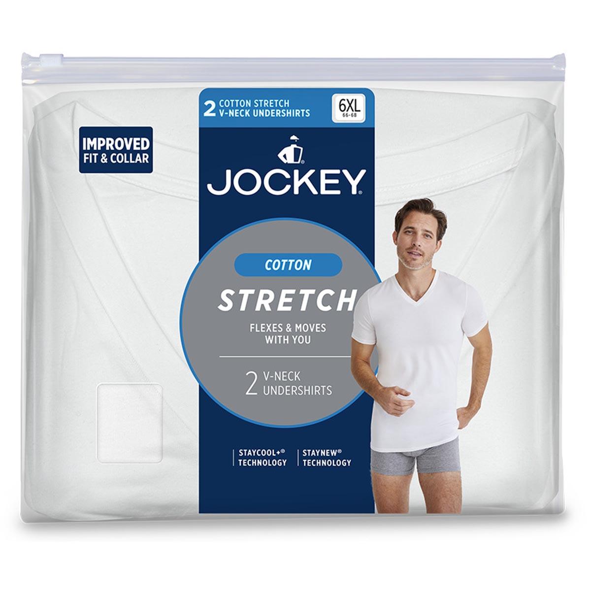 Mens Big Man Jockey® Cotton Stretch V-Neck Undershirt