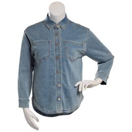 Juniors Indigo Rein Knit Denim Jacket
