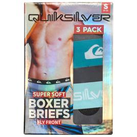 Young Mens Quiksilver 3pk. Fly Front Pouch Boxer Briefs