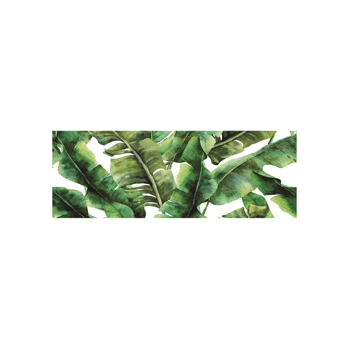 J&V Textiles Cloud Comfort Green Leaves Anti-Fatigue Kitchen Mat