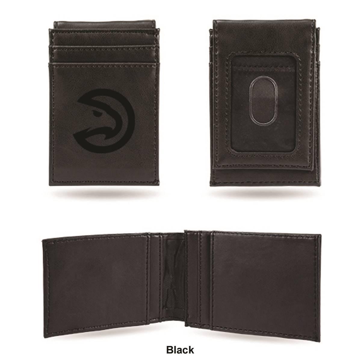 Mens NBA Atlanta Hawks Faux Leather Front Pocket Wallet