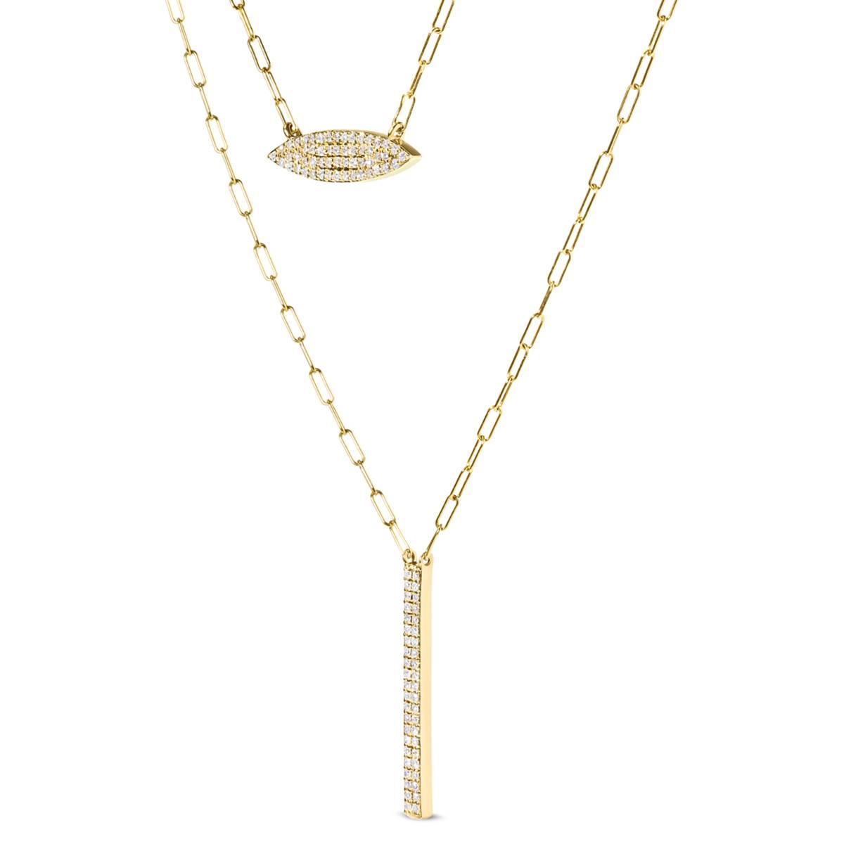Haus of Brilliance 14kt. Gold 3/8ctw. Diamond Link Pendant