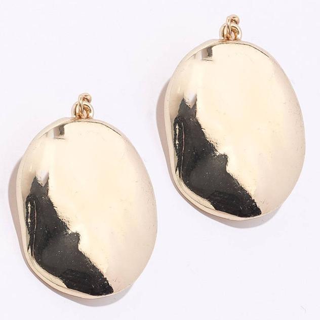 Ashley Cooper™ Shiny Gold Metal Drop Earrings