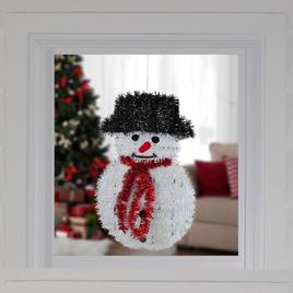 Northlight Seasonal 19in. Tinsel Snowman Christmas Window Décor