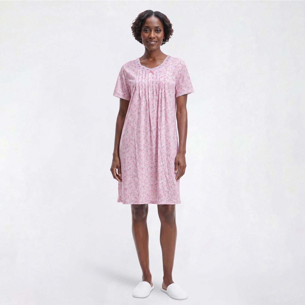 Womens Sophia by Rene Rofe(R) Ditsy Floral Lace Trim Nightgown