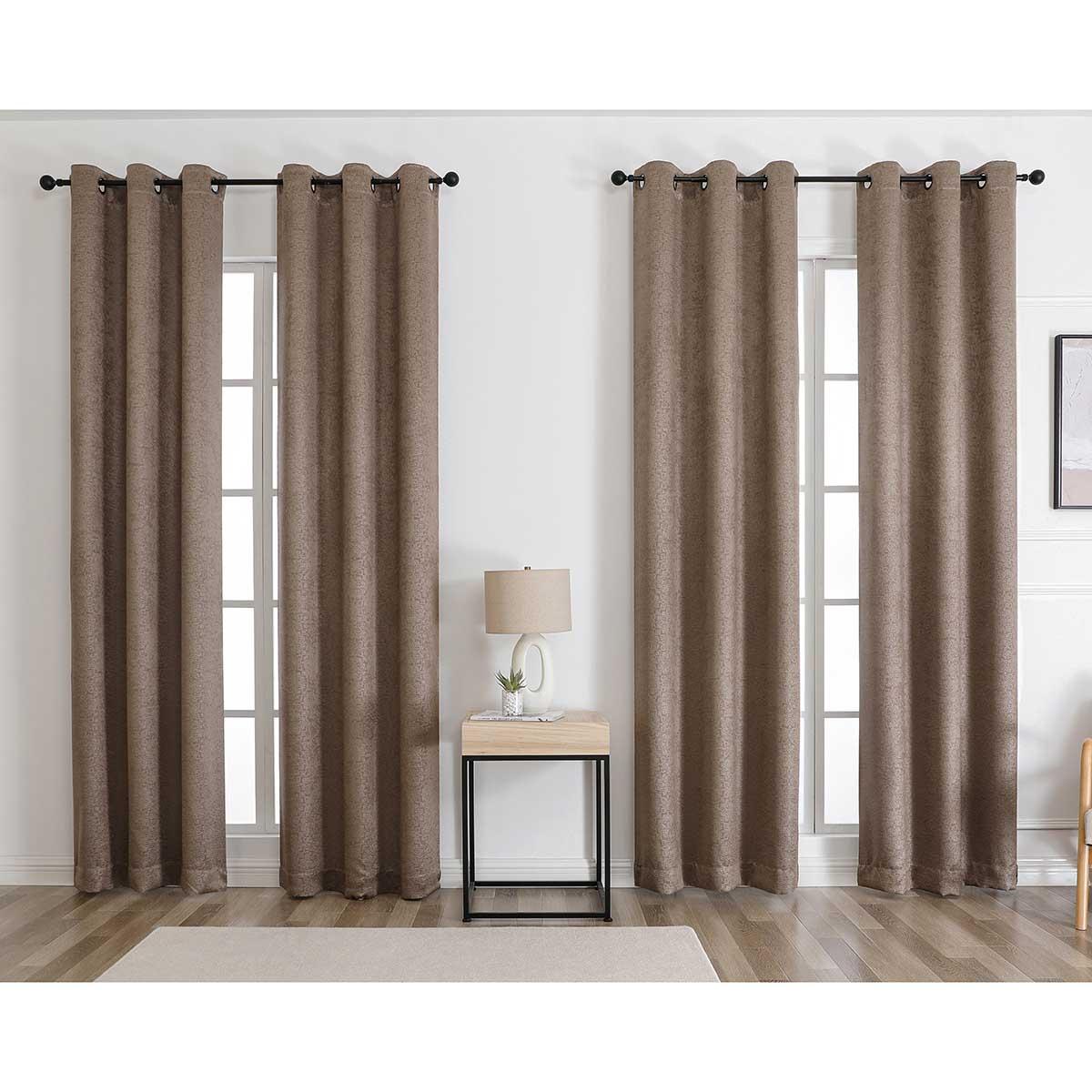 Capri Emboss Energy Saving 4pk. Panel Curtains