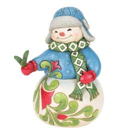 Jim Shore Snowman Evergreen Sprig Christmas Figurine