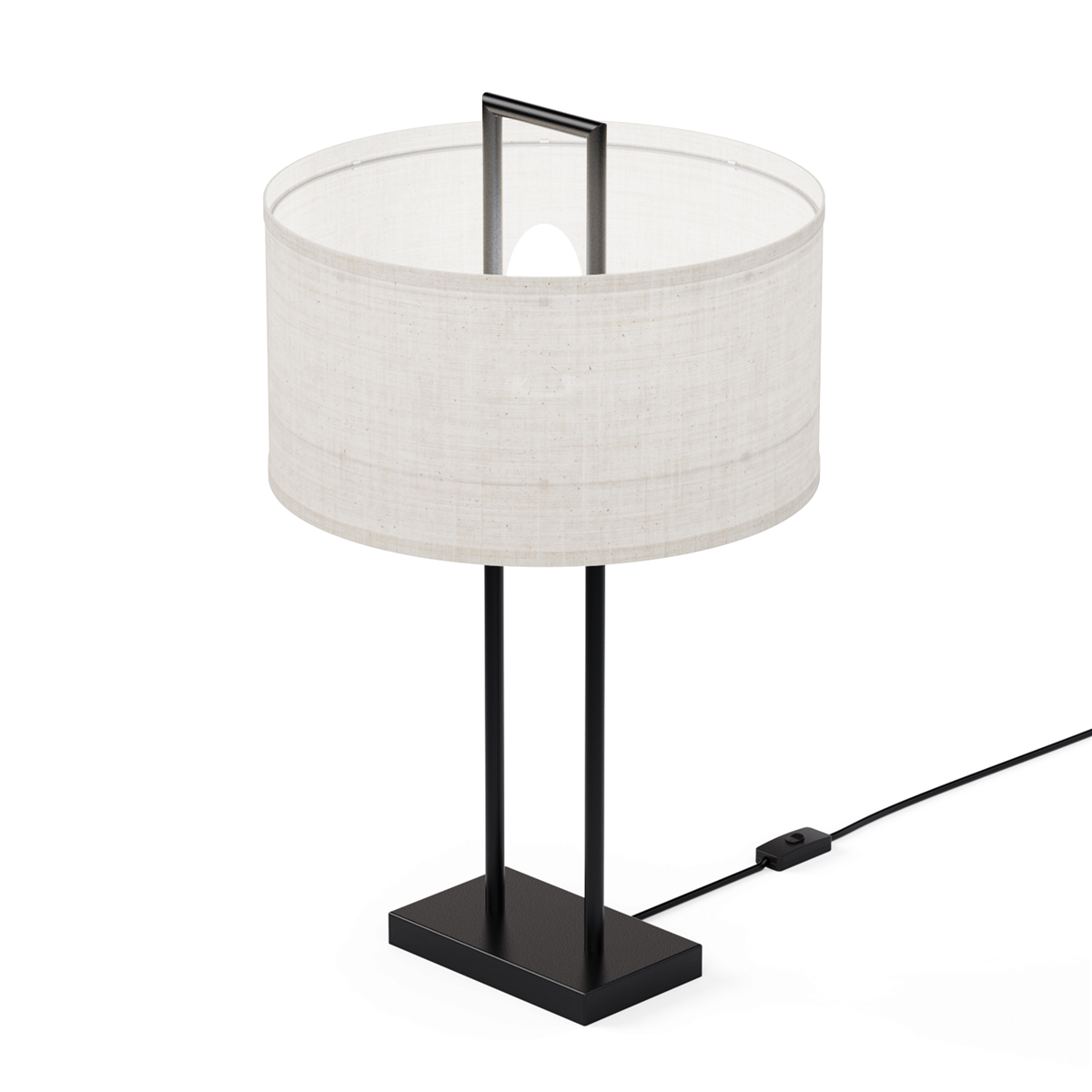Infibrite 25in. Modern Structure Table Lamp with Textured Shade