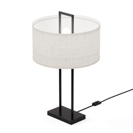 Infibrite 25in. Modern Structure Table Lamp with Textured Shade