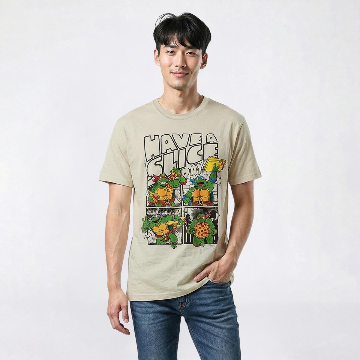 Young Mens Nickelodeon TMNT Have A Slice Short Sleeve Graphic Tee