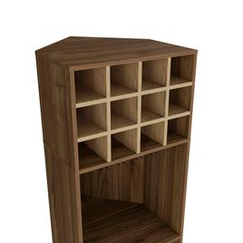 FM FURNITURE Aubree Mahagony Corner Bar Cabinet