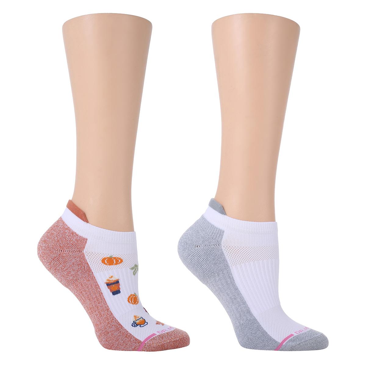 Womens Dr. Motion 2pk. Fall Low Cut Socks