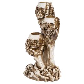 Northlight Seasonal 12in. Triple Skulls Halloween Candle Holder