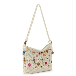 The Sak Lumi Crochet Crossbody - Natural Multi Flower