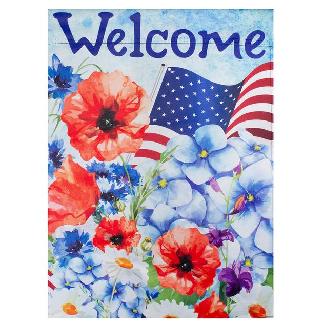 Northlight Patriotic Floral Outdoor Garden Flag