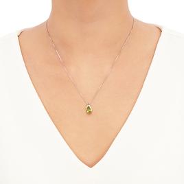 Gemstone Classics™ Created Peridot 10ky & Sterling Silver Pendant