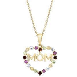 Gianni Argento Multi Color Mom Inside Heart Pendant