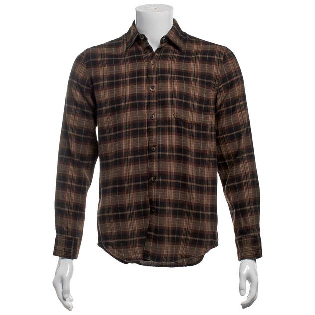 Mens Mountain Ridge Long Sleeve Flannel Shirt - Chocolate