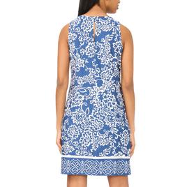 Womens MSK Sleeveless Keyhole Back Floral Shift Dress