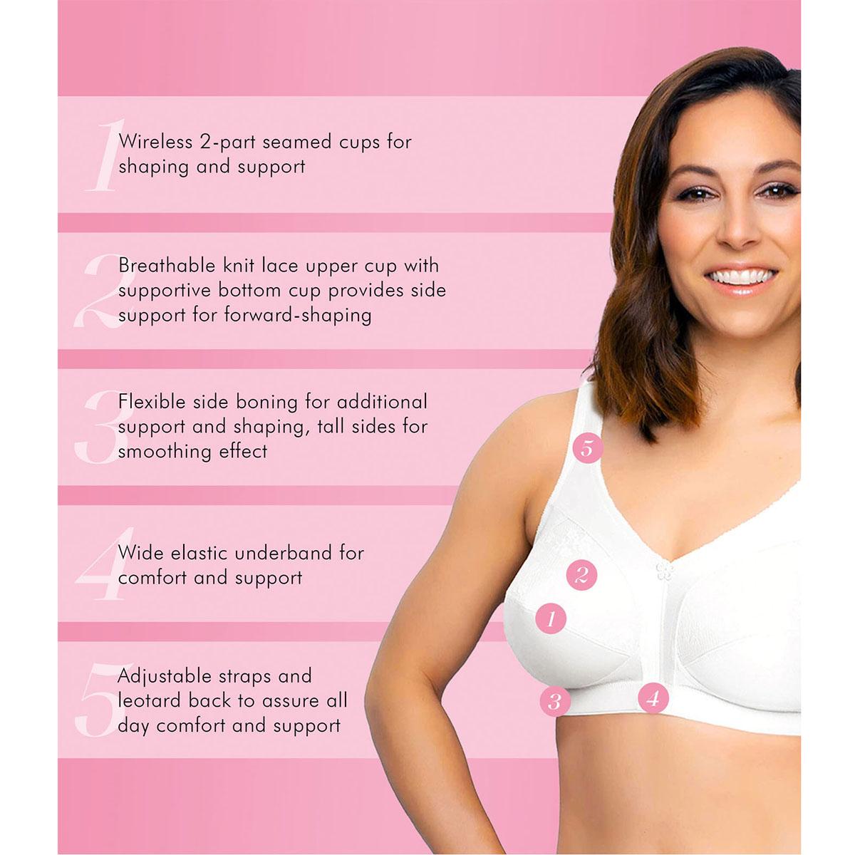 Womens Exquisite Form Fully® Side Shaping Wireless Lace Bra