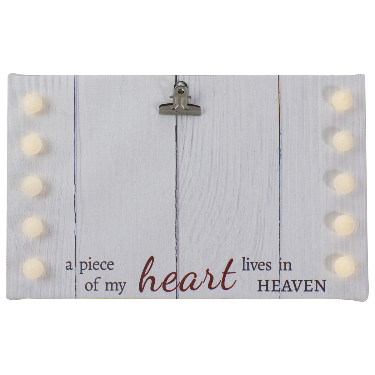 Northlight LED A Piece of My Heart Lives in Heaven Canvas
