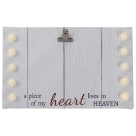Northlight LED A Piece of My Heart Lives in Heaven Canvas