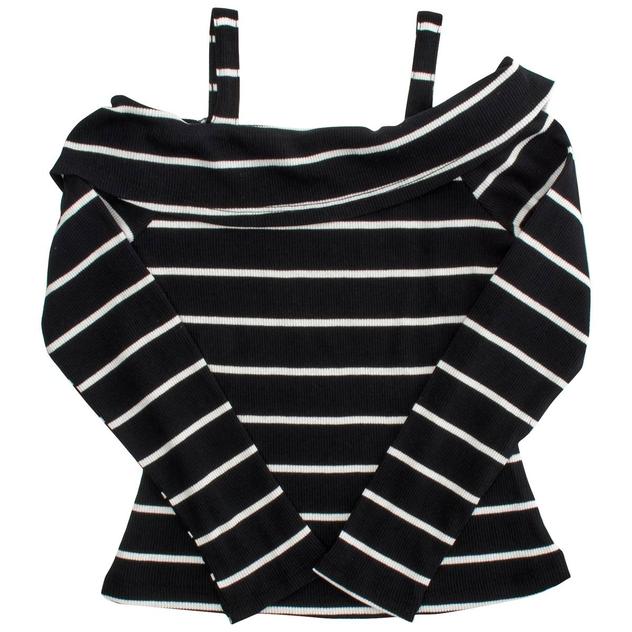 Girls (7-16) Star Ride® Long Sleeve Cold Shoulder Stripe Top