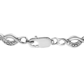 Haus of Brilliance Diamond Accent Curved Spiral Link Bracelet