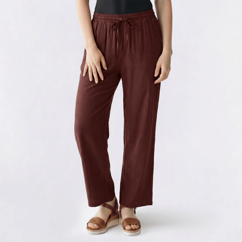Juniors Hunter & Brown Elastic Waist Drawstring Wide Leg Pants