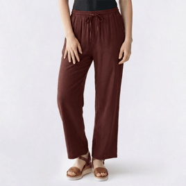 Juniors Hunter & Brown Elastic Waist Drawstring Wide Leg Pants