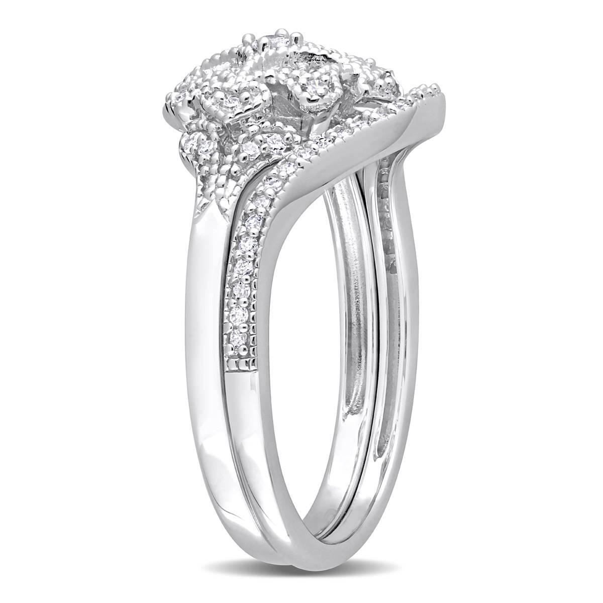 Diamond Classics™ 1/5ctw. Diamond Silver Bridal Ring Set