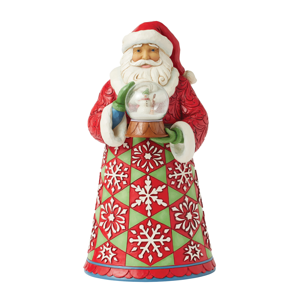 Jim Shore Heartwood Creek Santa Holding Mini Globe Figurine